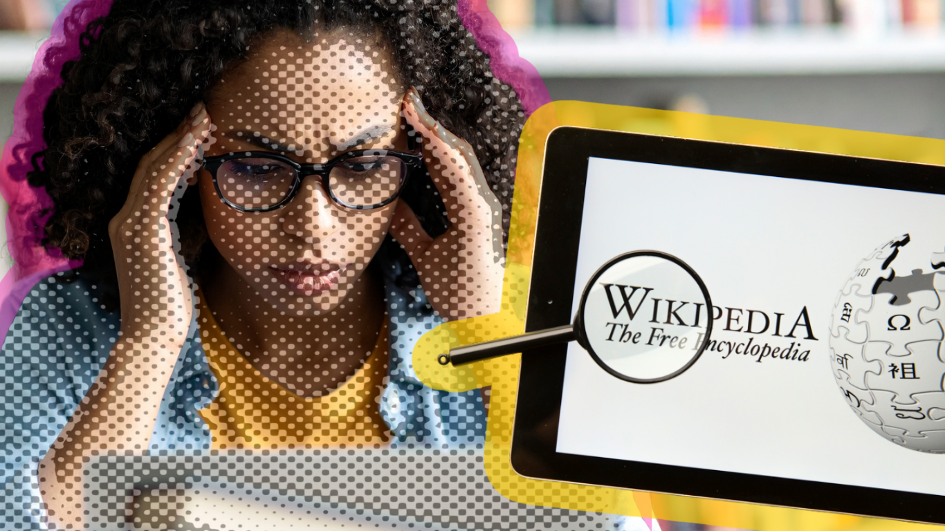 Woman of color frustrated at not being able to get on Wikipedia